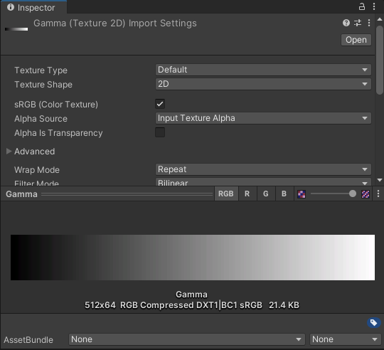 Gamma空间(从左到右Gamma空间下从0增长到1)
